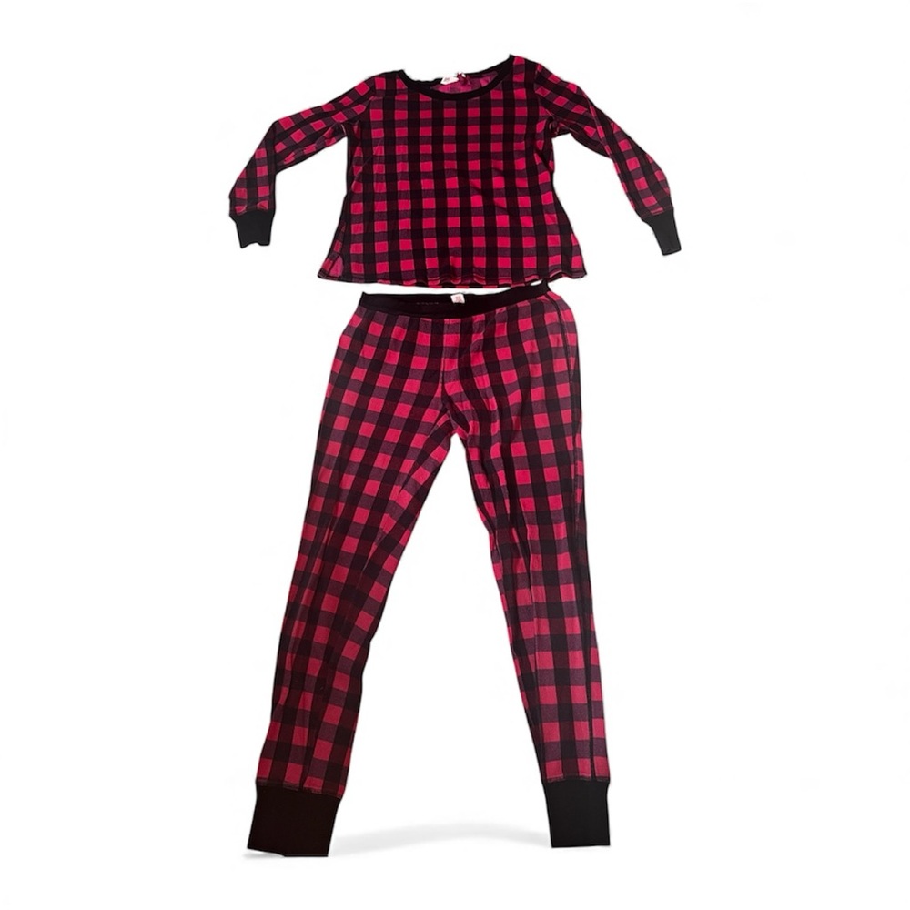 Victoria's Secret Pink and Black Checkered Pajama Set- Medium - Picture 3 of 10